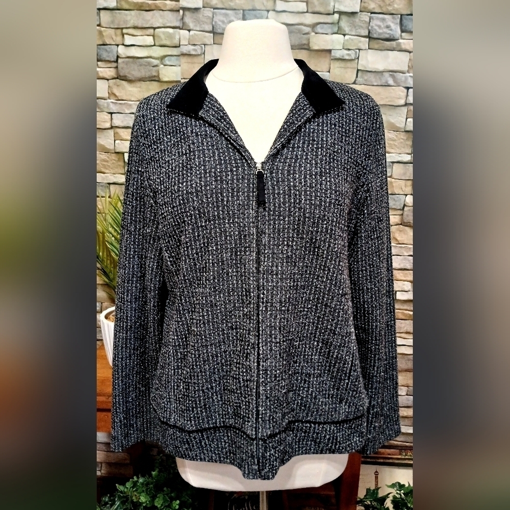 Emma James Blazer Zip Up Jacket Business Casual‎ Office Large